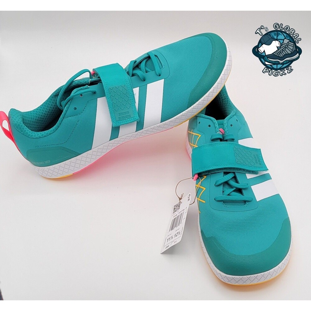 Adidas Total Weightlifting Shoes Pure Teal Cloud White Mens size 11.5